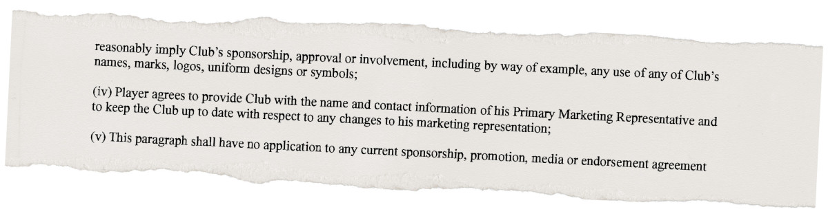 A screenshot of Lamar Jackson’s contract with the Ravens.